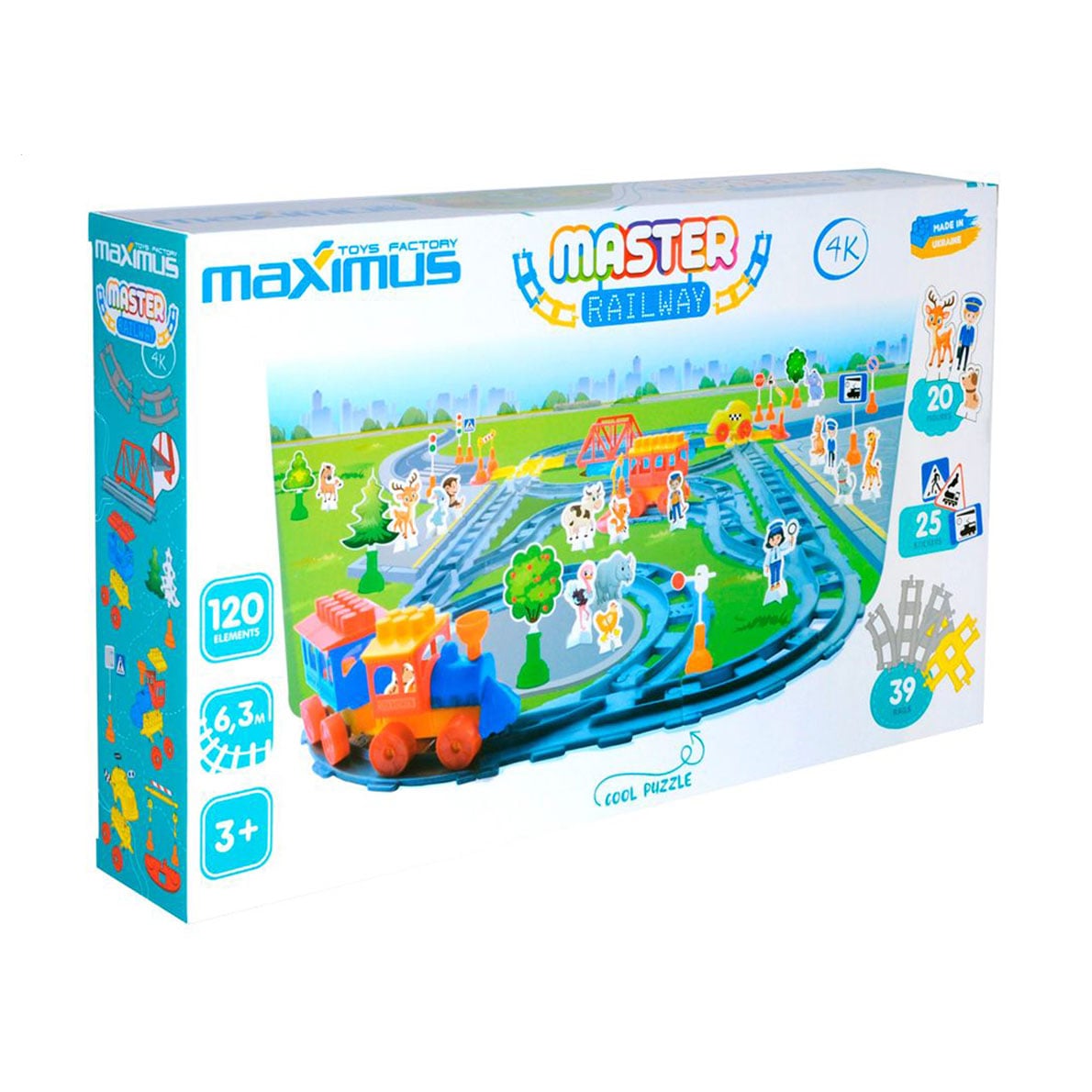 Дитячий конструктор Maximus Master Railway 120 елементів, від 3 років (5211)
